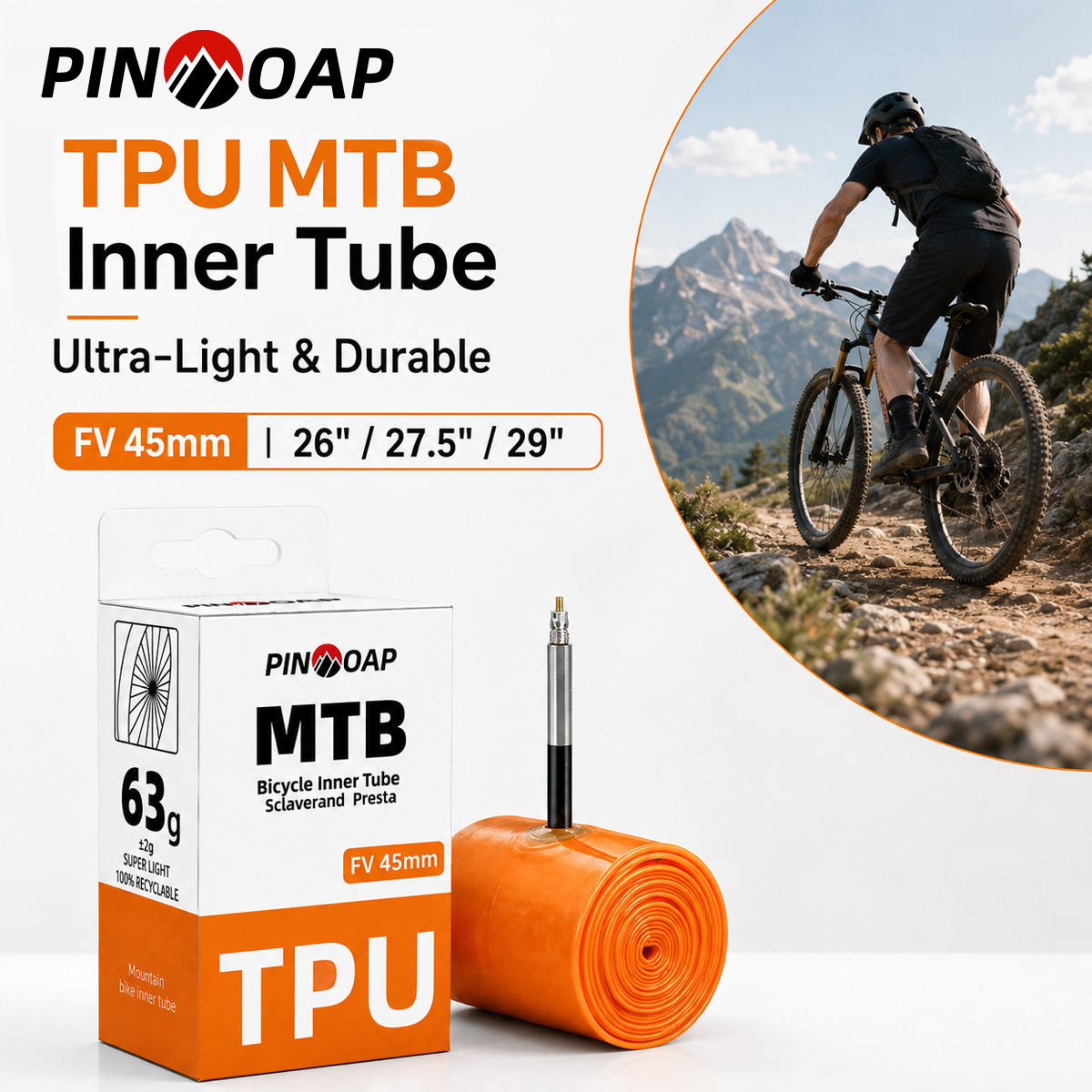 PINMOAP TPU MTB Inner Tube 26  - огляд і ціна Mountain Biking Shoes