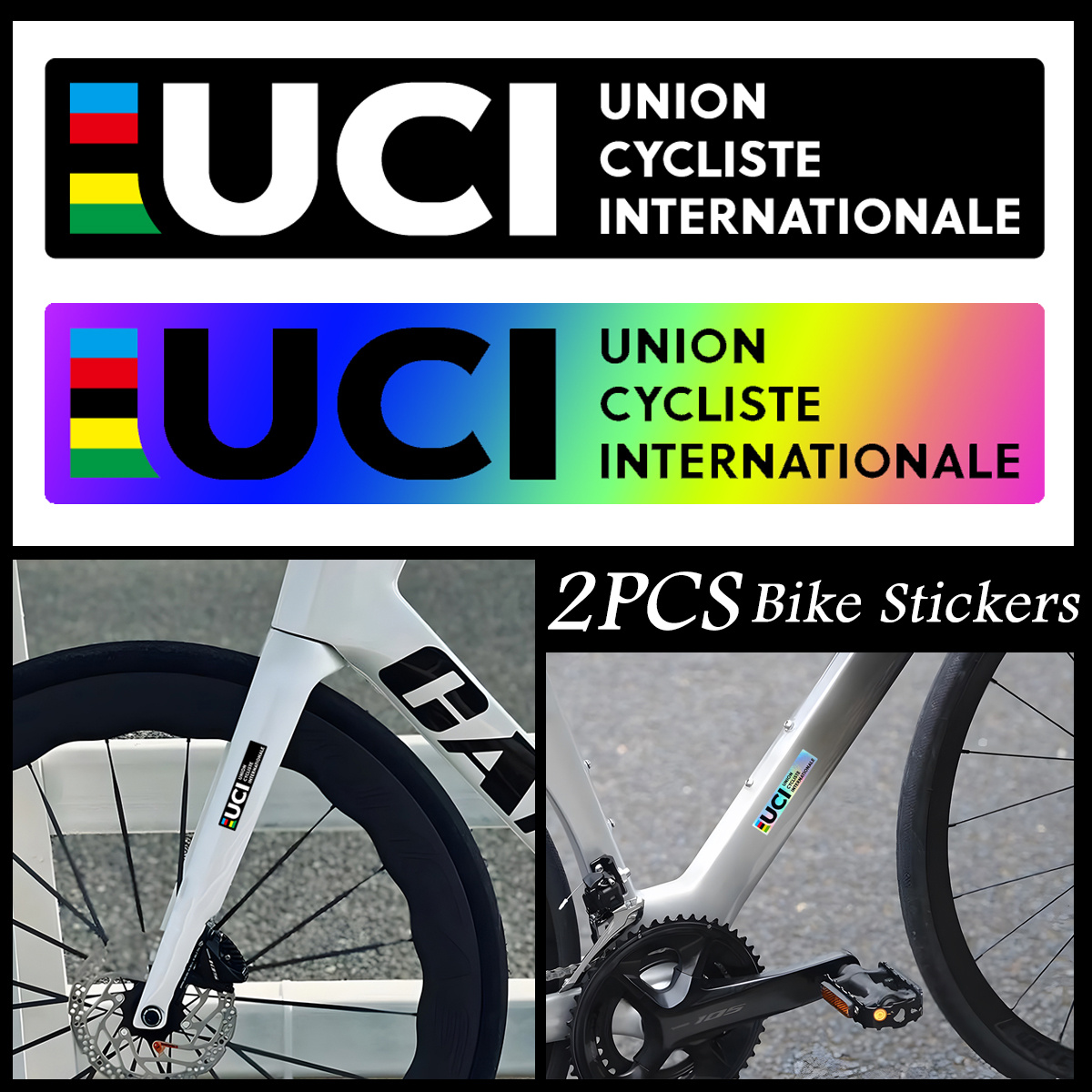2Pcs UCI Style Reflective Lase - огляд і ціна Mountain Biking Uci