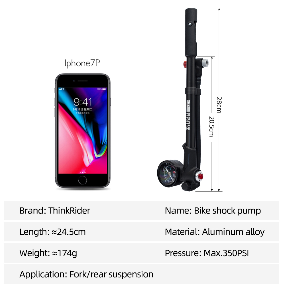 ThinkRider Portable High-press - огляд і ціна Shock Pump Suspension